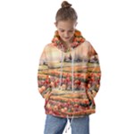 Tulips Field Tree Kids  Oversized Hoodie