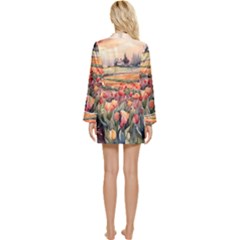 Long Sleeve Satin Robe 