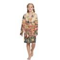 Kids  Long Sleeve Velvet Lounge Robe 