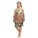 Kids  Long Sleeve Velvet Lounge Robe 