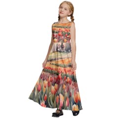 Kids  Satin Sleeveless Maxi Dress 