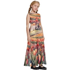 Kids  Satin Sleeveless Maxi Dress 