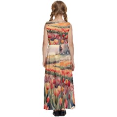Kids  Satin Sleeveless Maxi Dress 