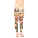 Tulips Field Tree Kids  Classic Winter Leggings