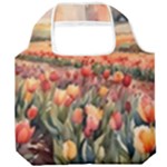 Tulips Field Tree Foldable Grocery Recycle Bag