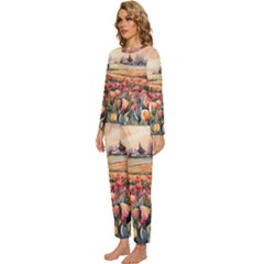 Womens  Long Sleeve Lightweight Pajamas Set 