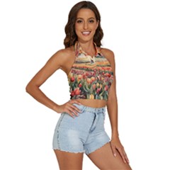 Backless Halter Cami Shirt 