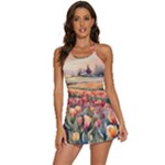 Tulips Field Tree 2-in-1 Flare Activity Dress