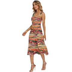 Women s Sleeveless Corset Midi Dress 