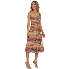 Women s Sleeveless Corset Midi Dress 