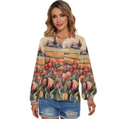 Women s Long Sleeve Button Up Shirt 