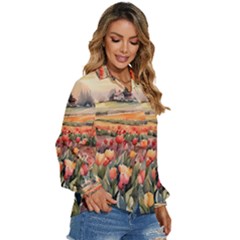 Women s Long Sleeve Button Up Shirt 