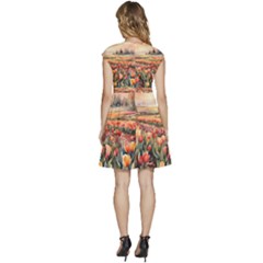Cap Sleeve High Waist Dress 