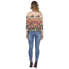 Women s 3/4 Sleeve Ruffle Edge Open Front Jacket 