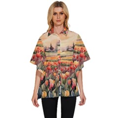 Women s Batwing Button Up Shirt 