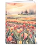 Tulips Field Tree 5  x 7  Hardcover Notebook