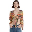 Trumpet Sleeve Cropped Top 