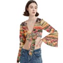 Trumpet Sleeve Cropped Top 