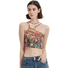 Tulips Field Tree Cut Out Top from ArtsNow.com