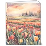 Tulips Field Tree 8  x 10  Softcover Notebook