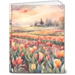 Tulips Field Tree 7  x 9  Softcover Notebook