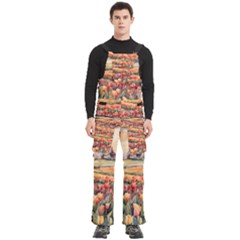 Men s Side Zip Front Pouch Ski And Snowboard Bib Pants	 