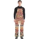 Tulips Field Tree Men s Side Zip Front Pouch Ski And Snowboard Bib Pants	