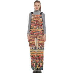 Women s Side Zip Front Pouch Ski And Snowboard Bib Pants	 