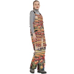 Women s Side Zip Front Pouch Ski And Snowboard Bib Pants	 