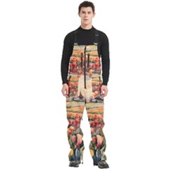 Men s Front Zip Ski And Snowboard Bib Pants 
