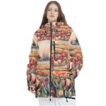 Tulips Field Tree Women s Multi Pockets Zip Ski and Snowboard Waterproof Breathable Jacket
