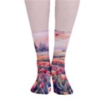 Tulips Field Tree Smooth Crew Length Tube Socks