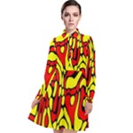 RBY 127 Long Sleeve Chiffon Shirt Dress