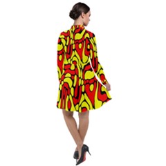 Long Sleeve Chiffon Shirt Dress 