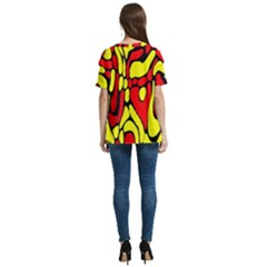 V-Neck Split Shoulder Casual T-Shirt 