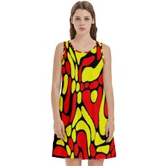 Round Neck Sleeve Casual Dress With Pockets 