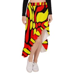 Asymmetrical Ruffle Hem Skirt  