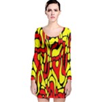 RBY 127 Long Sleeve Velvet Bodycon Dress