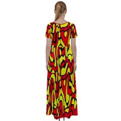 High Waist Short Sleeve Maxi Dress 