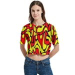 RBY 127 Women s Round Neck Short Sleeve Crop Top