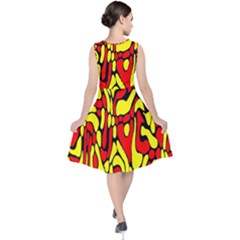 V-Neck Midi Sleeveless Dress  