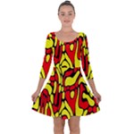 RBY 127 Quarter Sleeve Skater Dress