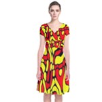 RBY 127 Short Sleeve Front Wrap Dress