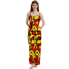 RBY 127 Spaghetti Top Long Pants Satin Pajamas Set from ArtsNow.com