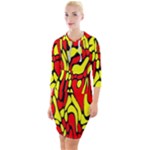 RBY 127 Quarter Sleeve Hood Bodycon Dress