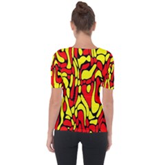 Shoulder Cut Out Short Sleeve Top 
