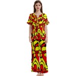 RBY 127 Short Sleeve Long Pants Satin Pajamas Set