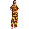 Short Sleeve Long Pants Satin Pajamas Set 