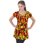 RBY 127 Puff Sleeve Tunic Top
