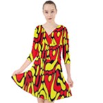 RBY 127 Quarter Sleeve Front Wrap Dress